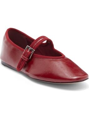 Steve Madden Judee Square Toe Mary Jane Red Patent Size 6.5 NWOB